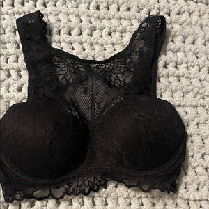 PINK Victoria's Secret Elegant Black Lace Bra